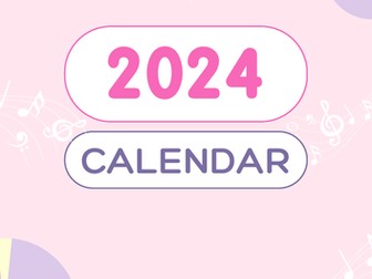 Digital Calendar 2024 - Gift for Teachers/Parents