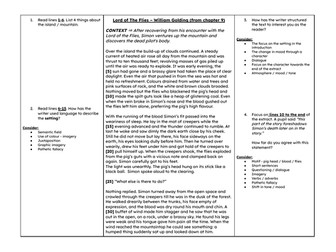 Language Paper 1 - revision worksheet