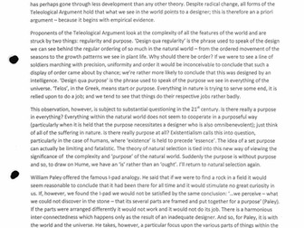 Teleological Argument essay with mistakes