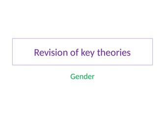 A level Gender theory revision