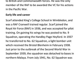 Squadron Leader Arthur Stewart King Scarf Handout