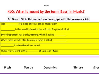 Year 8 Music - Bass Lines - PPT Lessons Unit of Work