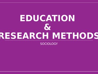 Sociology - Education