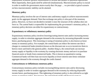 macroeconomic policy for AS level economics for Cambridge international 2023-2025