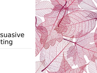 Persuasive Writing unit