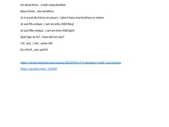 Dynamo 1 module 1 vocabulary lists with uploaded vocabulary list to Quizlet