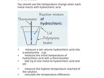 AQA required prac -  temperature changes
