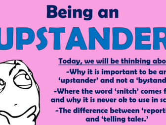 Being an Upstander - Assembly!