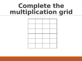 Multiplication grid Activity
