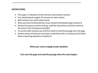 City of London 11+ 13+ Boys English practice papers