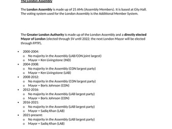 Devolution in England (including London)