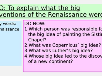 Big inventions of the Renaissance