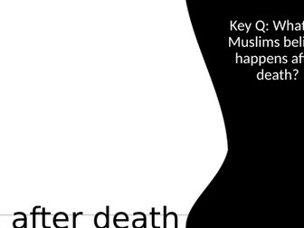 KS4 GCSE AQA Religious studies Islamic beliefs Life after death (1.6)