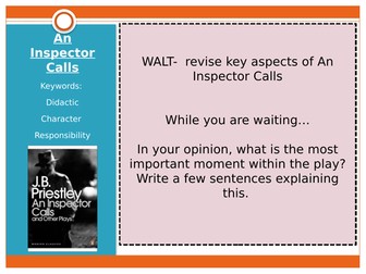 An Inspector Calls- General Revision/Cover