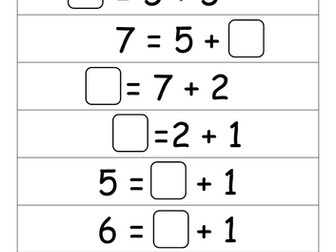 adding with missing number boxes