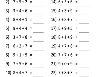 adding three numbers