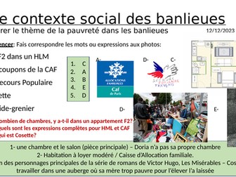 Kiffe Kiffe Demain - le contexte social des banlieues et la pauvreté