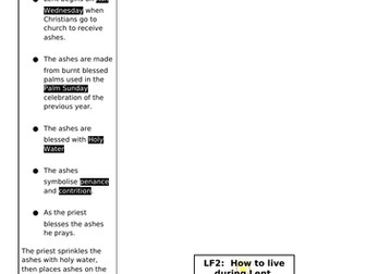 Year 4 Come and See Topic 6 Knowledge Note Set