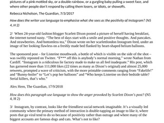 National 5 / Higher RUAE Use of Language questions - Instagram
