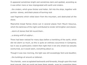 Extracts from Pliny's letters about Vesuvius Eruption of AD 79