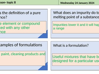 Topic 8 Chemical analysis revision grid