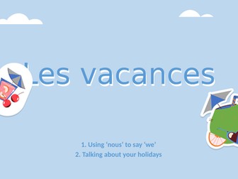 Studio 1 - Les vacances