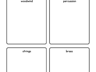 Musical Instrument Sorting Activity