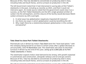 GCSE Sociology: Globalisation & Poverty