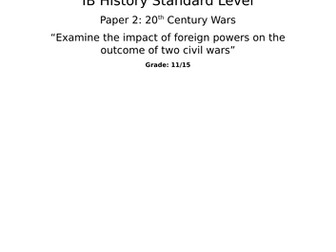 IB DP History Paper 2 Sample / 20th Century Wars / Chinese Civil War & Spanish Civil War