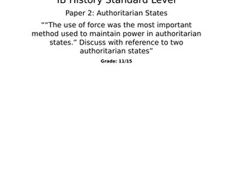 IB DP History Paper 2 Sample / Authoritarian States / Adolf Hitler & Mao Zedong