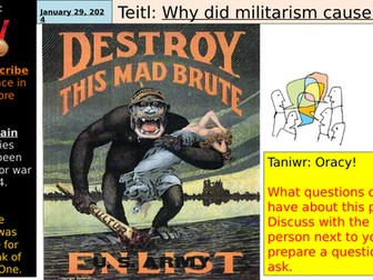 MAIN causes of WW1 - Militarism Lesson 2/4