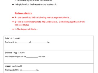 OCR Business exam technique structures