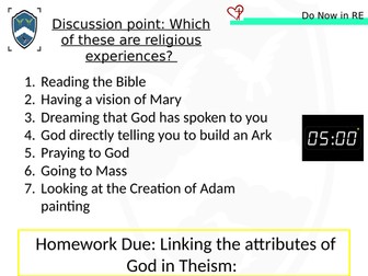 Philosophy - Types of religious experiences