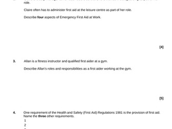 Learning Objective 4 CTEC Sport Unit 4 Working Safely in Sport exercise health and leisure Lessons.