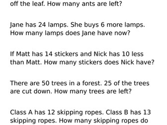 Maths Word Problems