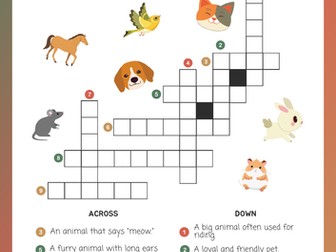 French Pets Worksheets & Puzzles