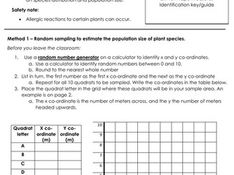 Required Practical Field Sampling AQA GCSE