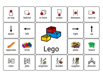 Lego Therapy Keyword Wordmat (SEND Widgit Symbols)
