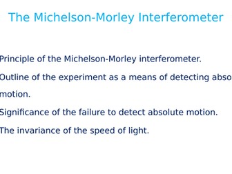 Turning Points - The Michelson-Morley Experiment - AQA A-Level