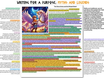 Writing for a Purpose: Myths and Legends KS2+