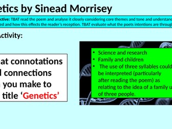 Genetics by Sinead Morrisey A Level Lesson