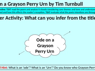 Ode on a Grayson Perry Urn by Tim Turnbull A Level Lesson