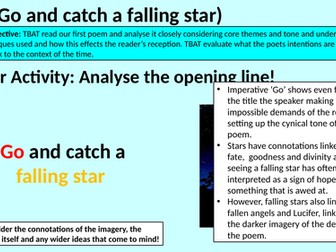 Song (Go and catch a falling star) by John Donne Lesson