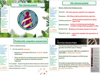 Genome projects - AQA A Level Biology- 20. Gene expression (A2)