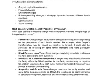 A Star A Level Die Verwandlung Kafka German Essay Pack