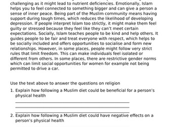 Religion and Community Participation (Cultural Factors - BTEC Health and Social Care Component 3