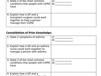 Health Conditions - Additional Needs - BTEC Health and Social Component 2