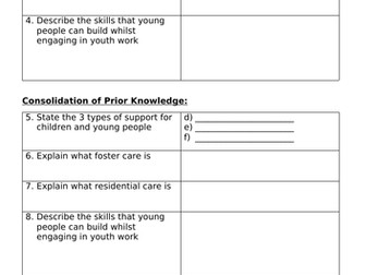 Services for Specific Needs - BTEC Health and Social Component 2