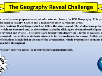 The Geography Reveal Challenge