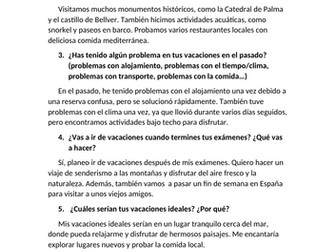 Topic 8 Holidays. General Conversation Questions